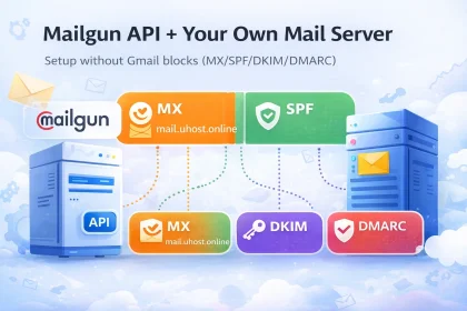 Mailgun API + власна пошта на сервері (FastPanel): як налаштувати домен, щоб Gmail не блокував листи